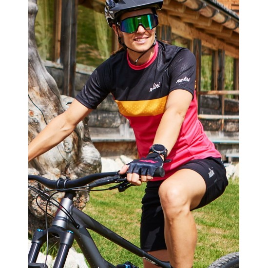 MTB Lady Shirt Radtrikot Damen kurzarm pink/schwarz (E22-4700) MTB Lady Shirt Radtrikot Damen kurzarm pink/schwarz (E22-4700)
