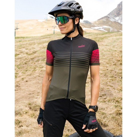 Cross Lady Radtrikot Damen kurzarm dunkelgrün/schwarz (E22-4400) Cross Lady Radtrikot Damen kurzarm dunkelgrün/schwarz (E22-4400)