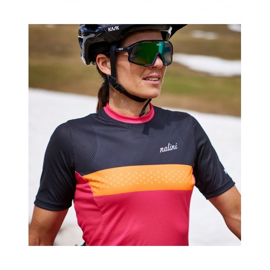 MTB Lady Shirt Radtrikot Damen kurzarm pink/schwarz (E22-4700) MTB Lady Shirt Radtrikot Damen kurzarm pink/schwarz (E22-4700)
