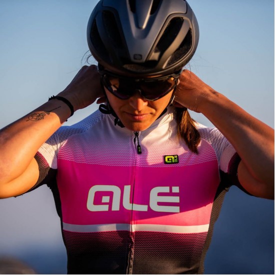 ALE BLEND LADY Radtrikot Damen kurzarm schwarz/neonpink ALE BLEND LADY Radtrikot Damen kurzarm schwarz/neonpink