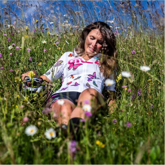 ALE BUTTERFLY LADY Radtrikot Damen kurzarm weiß ALE BUTTERFLY LADY Radtrikot Damen kurzarm weiß
