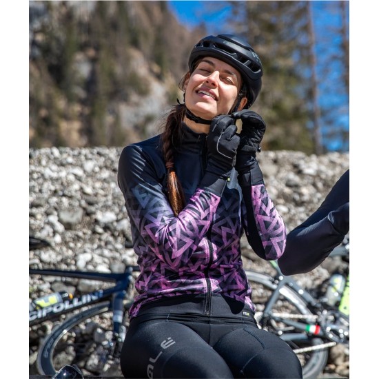 ALE PYRAMID Damen Winter Fahrradjacke schwarz/pink ALE PYRAMID Damen Winter Fahrradjacke schwarz/pink