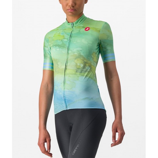 MARMO Radtrikot Damen kurzarm grün-blau (multicolor baby blue) MARMO Radtrikot Damen kurzarm grün-blau (multicolor baby blue)