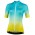 ANTWERP 1920 Radtrikot Damen kurzarm türkis/neongelb (E21-4050)