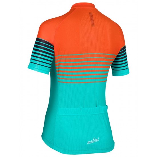 Cross Lady Radtrikot Damen kurzarm türkis/orange (E22-4180) Cross Lady Radtrikot Damen kurzarm türkis/orange (E22-4180)