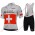 Radsport Team Ag2r La Mondiale 2018 Swiss Champion Radbekleidung Satz Trikot Kurzarm+Trägerh Radtrikot Kaufen