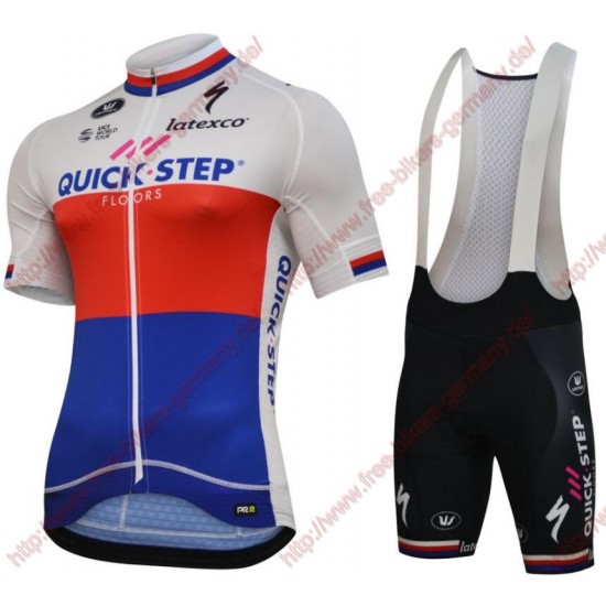 Radsport Quick Step Floors 2018 Czech champion Radbekleidung Satz Trikot Kurzarm+Trägerh Radtrikot Kaufen