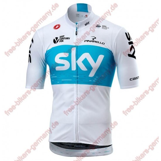 Profiteam 2018 TEAM SKY Weiß Trikot Kurzarm Outlet Radtrikot Kaufen Profiteam 2018 TEAM SKY Weiß Trikot Kurzarm Outlet Radtrikot Kaufen