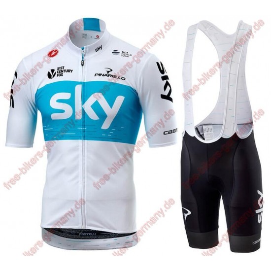 Profiteam 2018 TEAM SKY Weiß Radbekleidung Satz Trikot Kurzarm+Trägerh Radtrikot Kaufen Profiteam 2018 TEAM SKY Weiß Radbekleidung Satz Trikot Kurzarm+Trägerh Radtrikot Kaufen