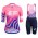 Fahrradbekleidung Radsport 2020 Damen EF Education First Radbekleidung Satz Trikot Kurzarm+Trägerhosen Se Radtrikot Kaufen