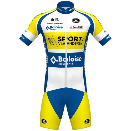Fahrradbekleidung Radsport 2020 Sport Vlaanderen-Baloise Vermarc Radbekleidung Satz Trikot Kurzarm+Fahrradhose Se Radtrikot Kaufen
