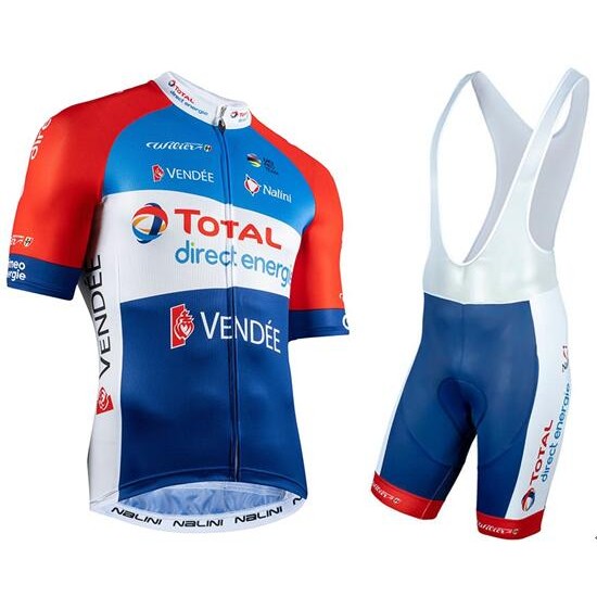 Fahrradbekleidung Radsport 2020 Team Total Direct Energie Radbekleidung Satz Trikot Kurzarm+Trägerhosen Se Radtrikot Kaufen