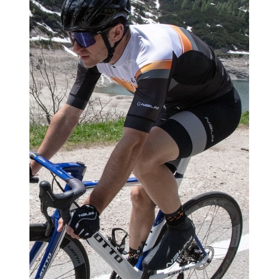 New Speed Radtrikot kurzarm grau/orange/weiß New Speed Radtrikot kurzarm grau/orange/weiß