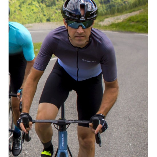 Ergo Fit Jersey Radtrikot kurzarm grau/blau Ergo Fit Jersey Radtrikot kurzarm grau/blau