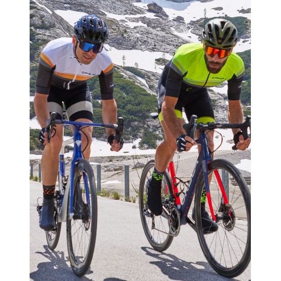 New Speed Radtrikot kurzarm grau/orange/weiß New Speed Radtrikot kurzarm grau/orange/weiß