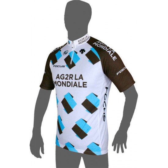 AG2R LA MONDIALE 2015 Kurzarmtrikot (kurzer Reißverschluss) Radsport-Profi-Team AG2R LA MONDIALE 2015 Kurzarmtrikot (kurzer Reißverschluss) Radsport-Profi-Team