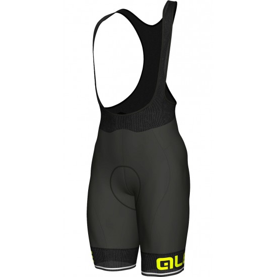 Übergröße ALE CORSA Trägerhose kurz schwarz/neongelb
