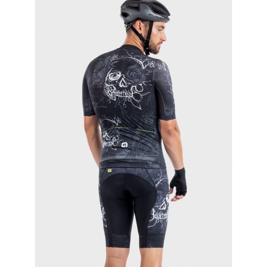 ALE SKULL Radtrikot kurzarm schwarz ALE SKULL Radtrikot kurzarm schwarz