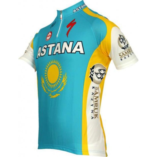 Astana 2010 Kurzarmtrikot mit kurzem Reißverschluss Astana 2010 Kurzarmtrikot mit kurzem Reißverschluss