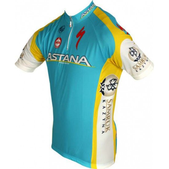 ASTANA 2012 Radsport-Profi-Team-Kurzarmtrikot mit kurzem Reißverschluss ASTANA 2012 Radsport-Profi-Team-Kurzarmtrikot mit kurzem Reißverschluss