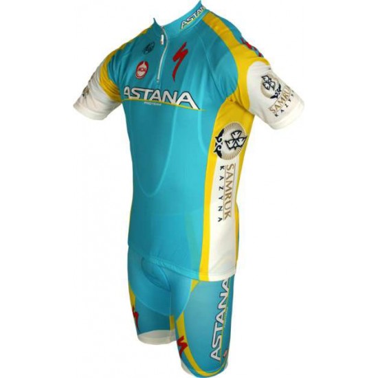 ASTANA 2012 Radsport-Profi-Team-Kurzarmtrikot mit kurzem Reißverschluss ASTANA 2012 Radsport-Profi-Team-Kurzarmtrikot mit kurzem Reißverschluss