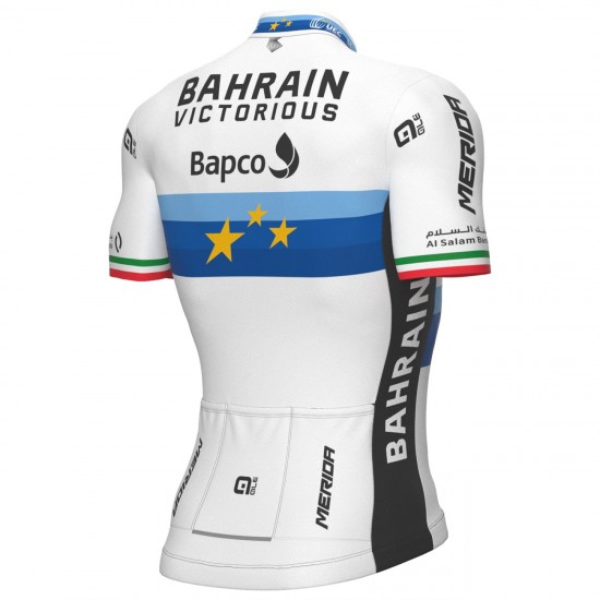 Bahrain Victorious Europameister 2022 Radtrikot kurzarm (langer RV)-ALE Radsport-Profi-Team Bahrain Victorious Europameister 2022 Radtrikot kurzarm (langer RV)-ALE Radsport-Profi-Team