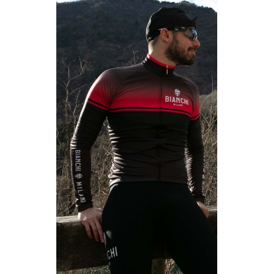 SANTERNO Radtrikot langarm schwarz/rot SANTERNO Radtrikot langarm schwarz/rot