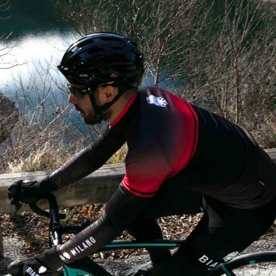 SANTERNO Radtrikot langarm schwarz/rot SANTERNO Radtrikot langarm schwarz/rot