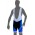 E14 KOZAN Trägerhose kurz blau