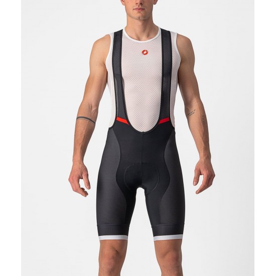 COMPETIZIONE KIT Trägerhose kurz schwarz/silber-grau COMPETIZIONE KIT Trägerhose kurz schwarz/silber-grau