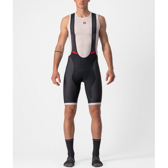 COMPETIZIONE KIT Trägerhose kurz schwarz/silber-grau COMPETIZIONE KIT Trägerhose kurz schwarz/silber-grau