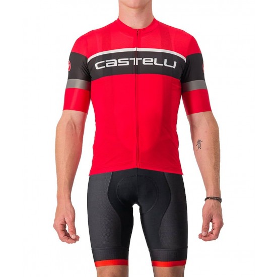 SCORPIONE 3+COMPETIZIONE KIT Radsport-Set (Kurzarmtrikot+Trägerhose) rot/schwarz SCORPIONE 3+COMPETIZIONE KIT Radsport-Set (Kurzarmtrikot+Trägerhose) rot/schwarz
