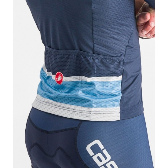 RIVAL Radsport-Set (Kurzarmtrikot+Trägerhose) rot/blau/schwarz RIVAL Radsport-Set (Kurzarmtrikot+Trägerhose) rot/blau/schwarz