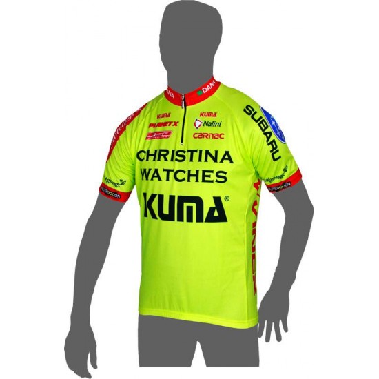CHRISTINA WATCHES-KUMA 2014 Kurzarmtrikot (kurzer Reißverschluss) Radsport-Profi-Team CHRISTINA WATCHES-KUMA 2014 Kurzarmtrikot (kurzer Reißverschluss) Radsport-Profi-Team