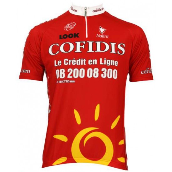Cofidis 2009 Kurzarmtrikot mit kurzem Reißverschluss Cofidis 2009 Kurzarmtrikot mit kurzem Reißverschluss
