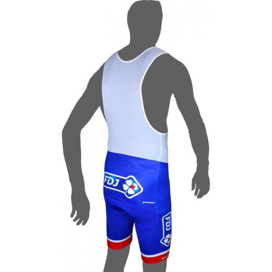 FRANCAISE DES JEUX (FDJ) 2016 Trägerhose blau B'TWIN Radsport-Profi-Team FRANCAISE DES JEUX (FDJ) 2016 Trägerhose blau B'TWIN Radsport-Profi-Team