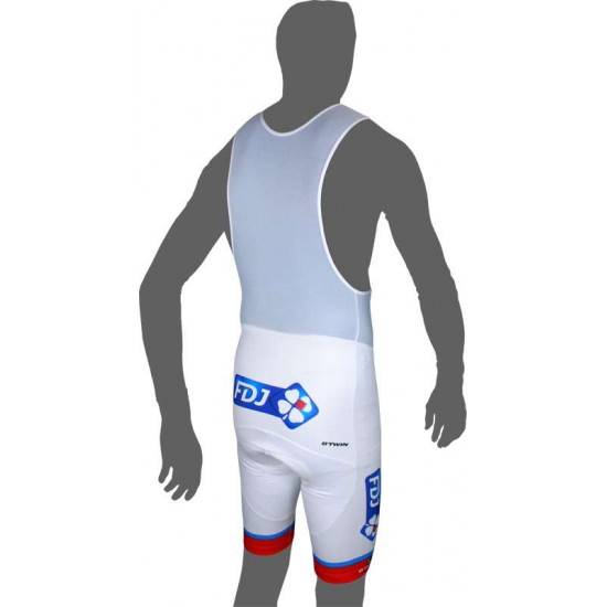 FRANCAISE DES JEUX (FDJ) 2016 Trägerhose weiß B'TWIN Radsport-Profi-Team FRANCAISE DES JEUX (FDJ) 2016 Trägerhose weiß B'TWIN Radsport-Profi-Team