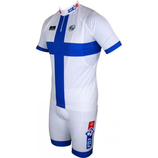 FRANCAISE DES JEUX (FDJ) Finnischer Meister 2014/2015 Kurzarmtrikot (kurzer Reißverschluss) -B'TWIN Radsport-Profi-Team FRANCAISE DES JEUX (FDJ) Finnischer Meister 2014/2015 Kurzarmtrikot (kurzer Reißverschluss) -B'TWIN Radsport-Profi-Team