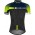 DASH Radtrikot kurzarm blau/neongelb/schwarz