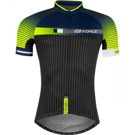 DASH Radtrikot kurzarm blau/neongelb/schwarz DASH Radtrikot kurzarm blau/neongelb/schwarz