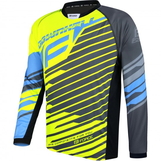 DOWNHILL Radtrikot langarm MTB/Freeride neongelb DOWNHILL Radtrikot langarm MTB/Freeride neongelb