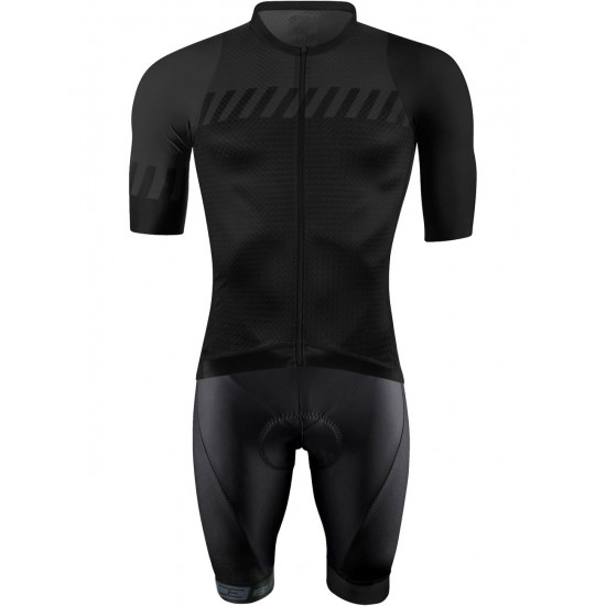 FASHION Radsport-Set (Radtrikot langer RV+Trägerhose) schwarz FASHION Radsport-Set (Radtrikot langer RV+Trägerhose) schwarz