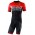 Radsport-Set (Radtrikot BORGO B+Radhose VILLAGGIO B) schwarz/rot