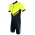 Radsport-Set (Radtrikot VENDETTA+Radhose DYNAMITE) schwarz/neongelb
