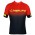 Horizon Jersey Radtrikot kurzarm schwarz/orangerot