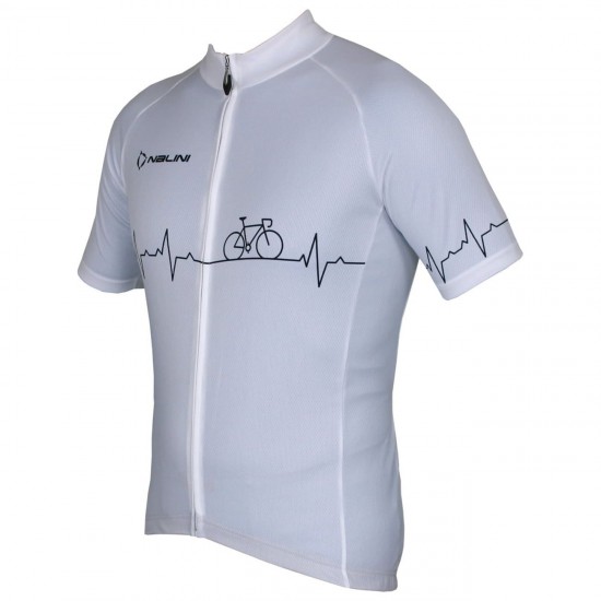 Radsport-Set (Radtrikot Pulse Jersey+Trägerhose Fireball) weiß/schwarz Radsport-Set (Radtrikot Pulse Jersey+Trägerhose Fireball) weiß/schwarz