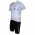 Radsport-Set (Radtrikot Pulse Jersey+Trägerhose Fireball) weiß/schwarz