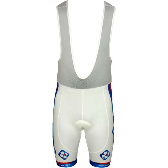 Trägerhose weiß-FRANCAISE DES JEUX (FDJ)-BIG MAT 2012 Radsport-Profi-Team Trägerhose weiß-FRANCAISE DES JEUX (FDJ)-BIG MAT 2012 Radsport-Profi-Team