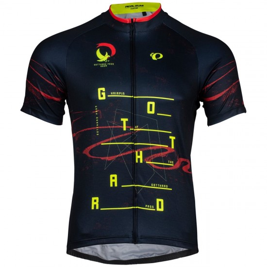 CLASSIC Gotthard Pass Radtrikot kurzarm schwarz CLASSIC Gotthard Pass Radtrikot kurzarm schwarz