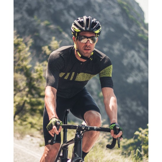Pixel Super Light Radtrikot kurzarm grau/neongelb Pixel Super Light Radtrikot kurzarm grau/neongelb